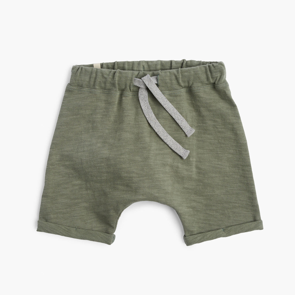 Mod Slouchy Shorts - Shorts - Thyme - 3-6 months - mini mioche