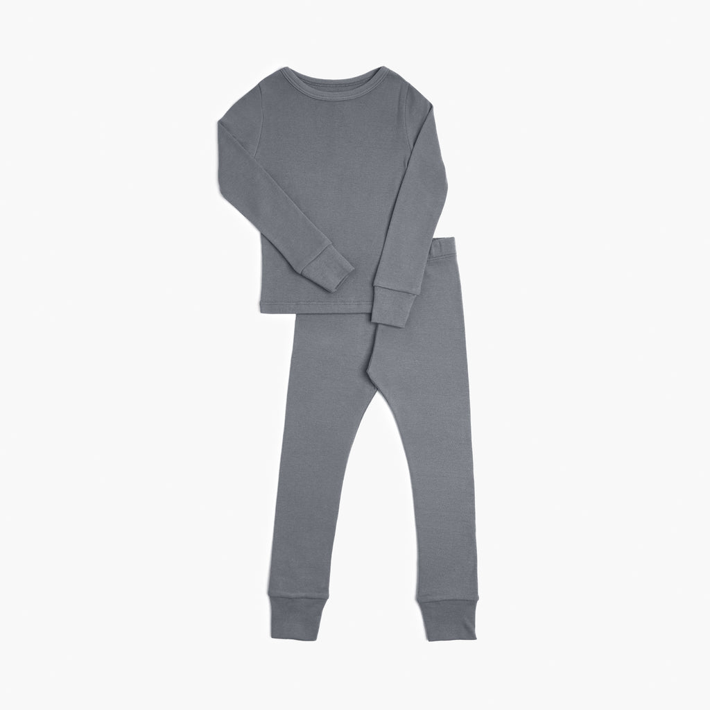 Dreamy Long Sleeve Pajama Set - Pajamas - Slate Blue - 4 - mini mioche