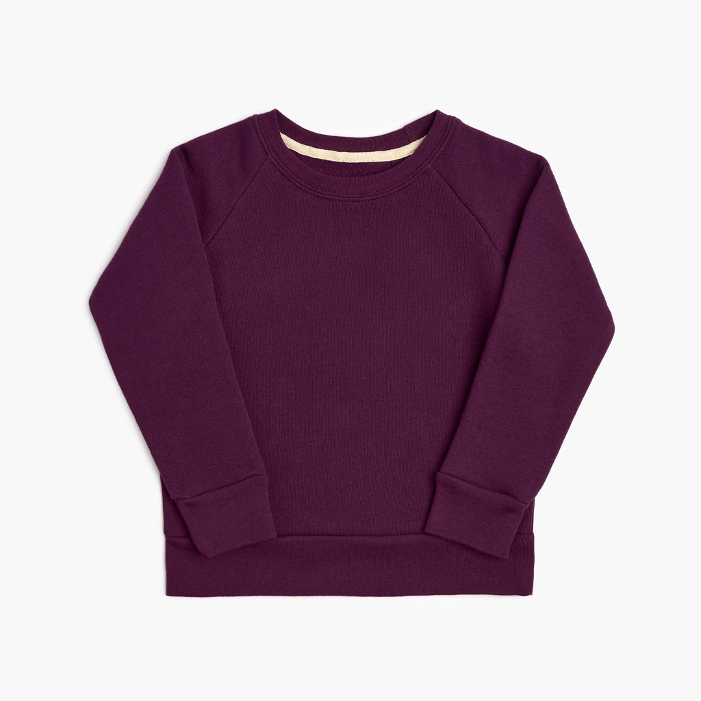 Fleece Crew Raglan - Sweatshirts - Berry - 0-3 - mini mioche