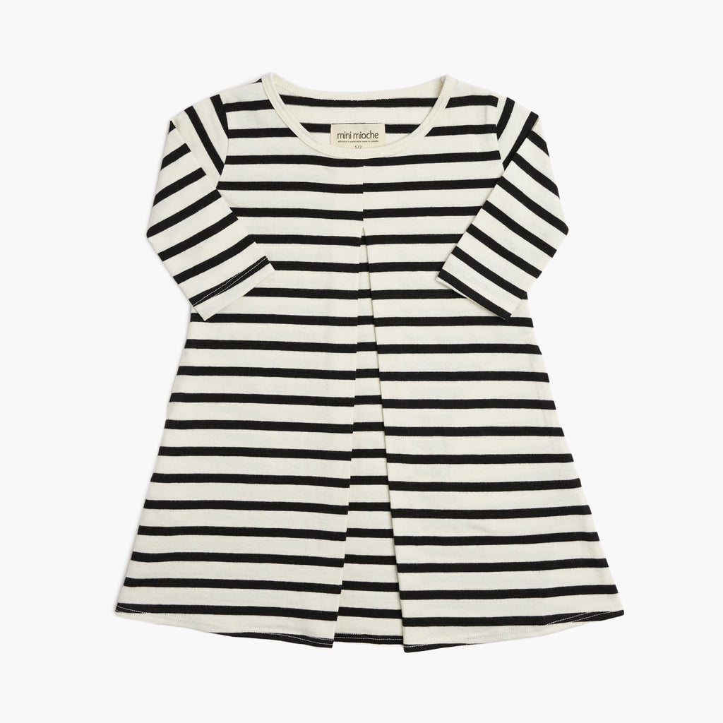 Jersey Swing Dress - Dresses - Natural Stripe - 12-18 - mini mioche