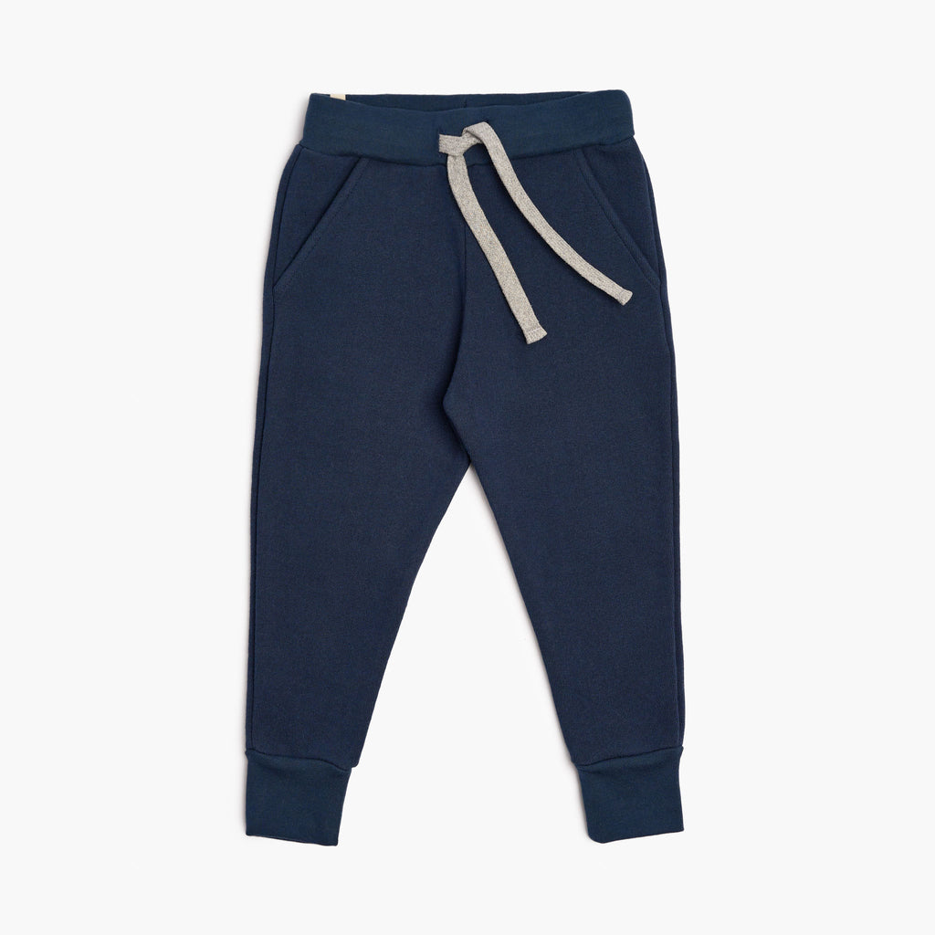 Plush Skinny Sweats - Sweatpants - Navy - 6-12 months - mini mioche