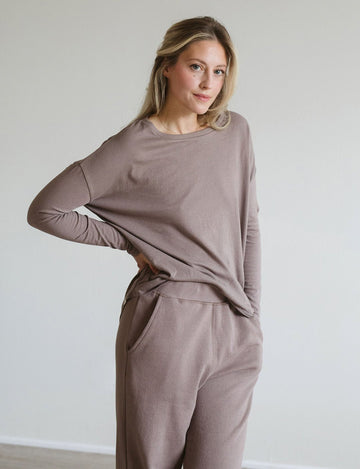 The Women's Dropped Shoulder Tee - Adult Sweatshirts - Taupe - XS - mini mioche