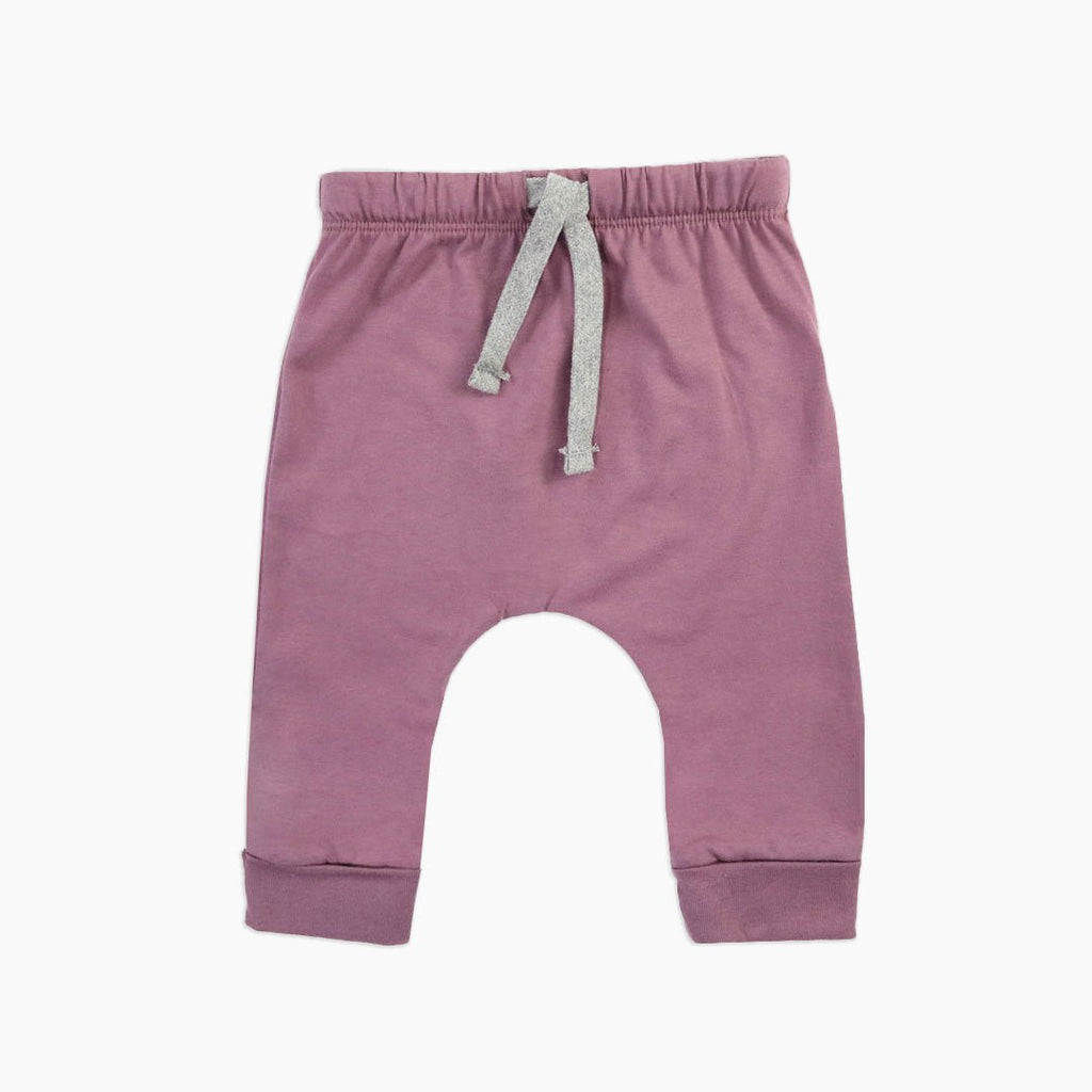 Cropped Lounge Pant - Cropped Pants - Mauve Pink - 6-12 - mini mioche