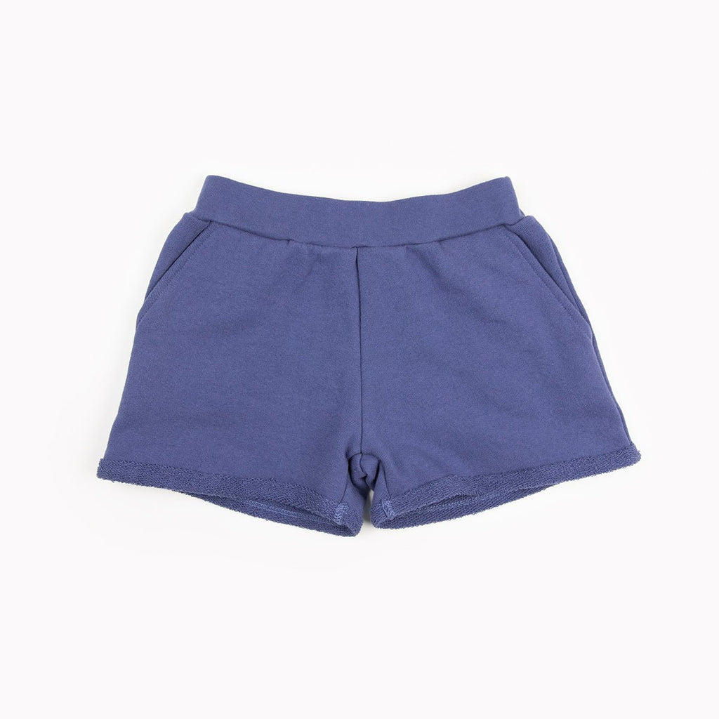 French Terry Relaxed Shorts - Shorts - Blueberry - 12-18 - mini mioche