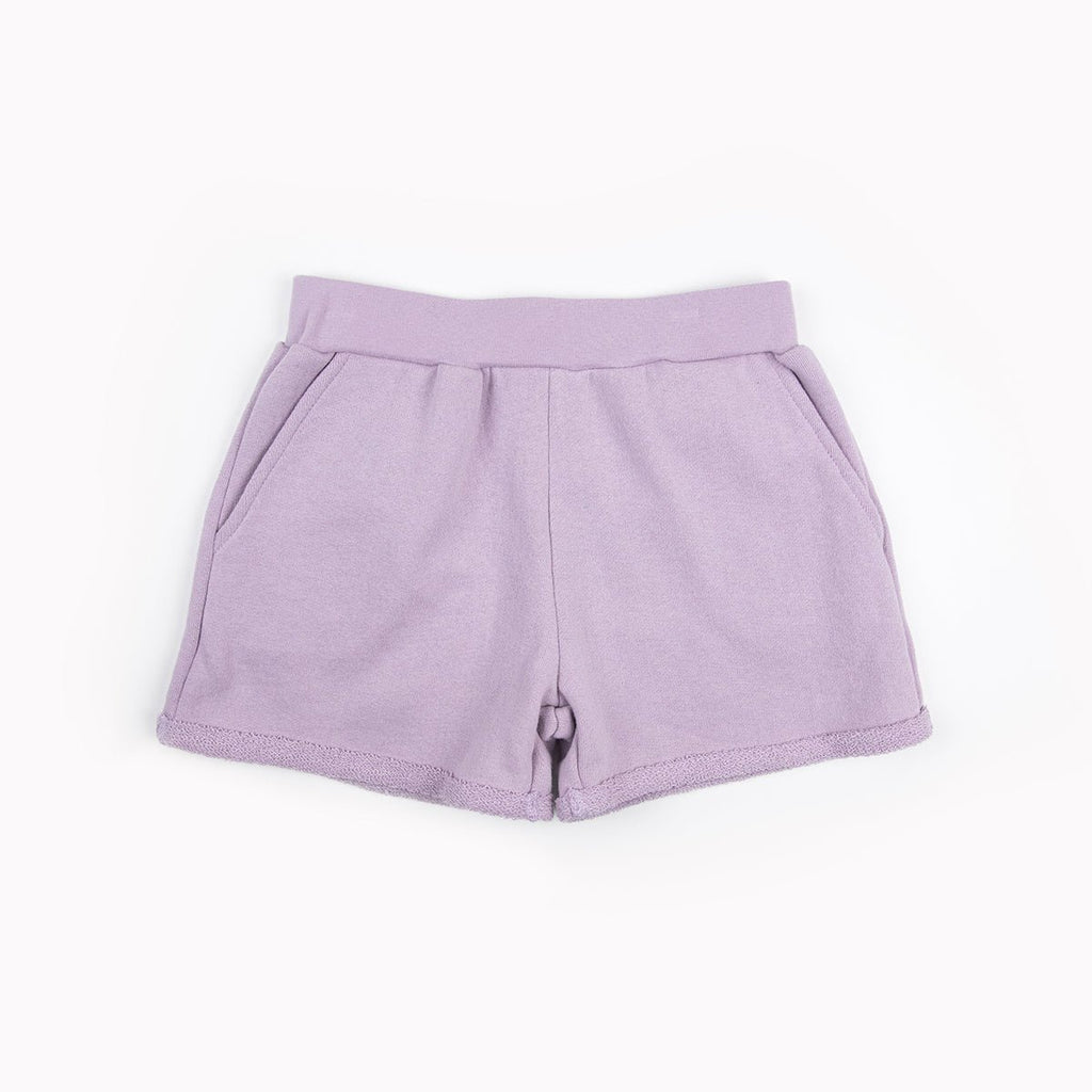 French Terry Relaxed Shorts - Shorts - Lilac - 12-18 - mini mioche